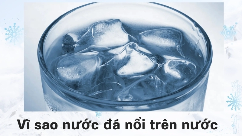 Phân tử nước đóng băng - Vì sao nước đá nổi trên nước